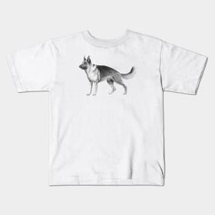 German shepherd ink Kids T-Shirt